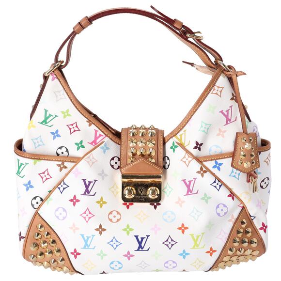 Louis Vuitton x Murakami Chrissie MM Monogram Multicolor Shoulder Bag Studded - Picture 1 of 8